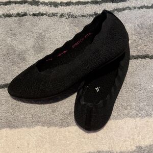 Women's Black Knit Flats